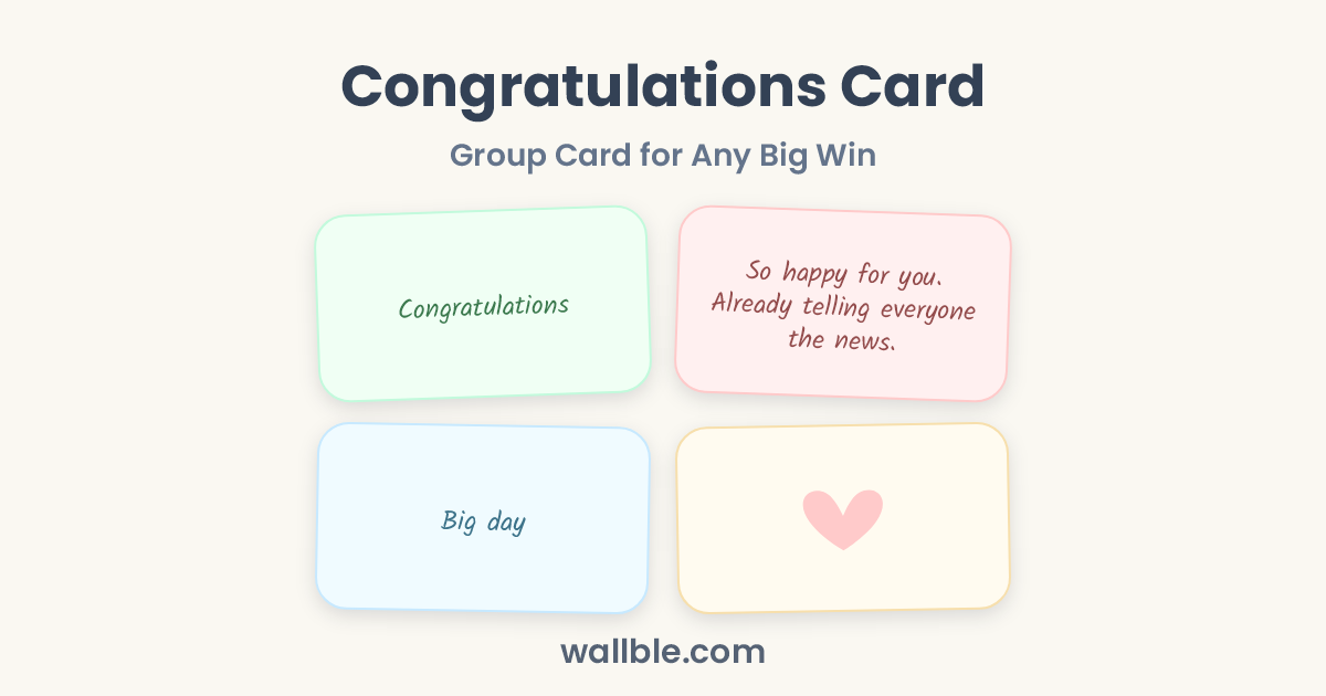 Congratulations Card: Group Congratulations Card for Any Big Win