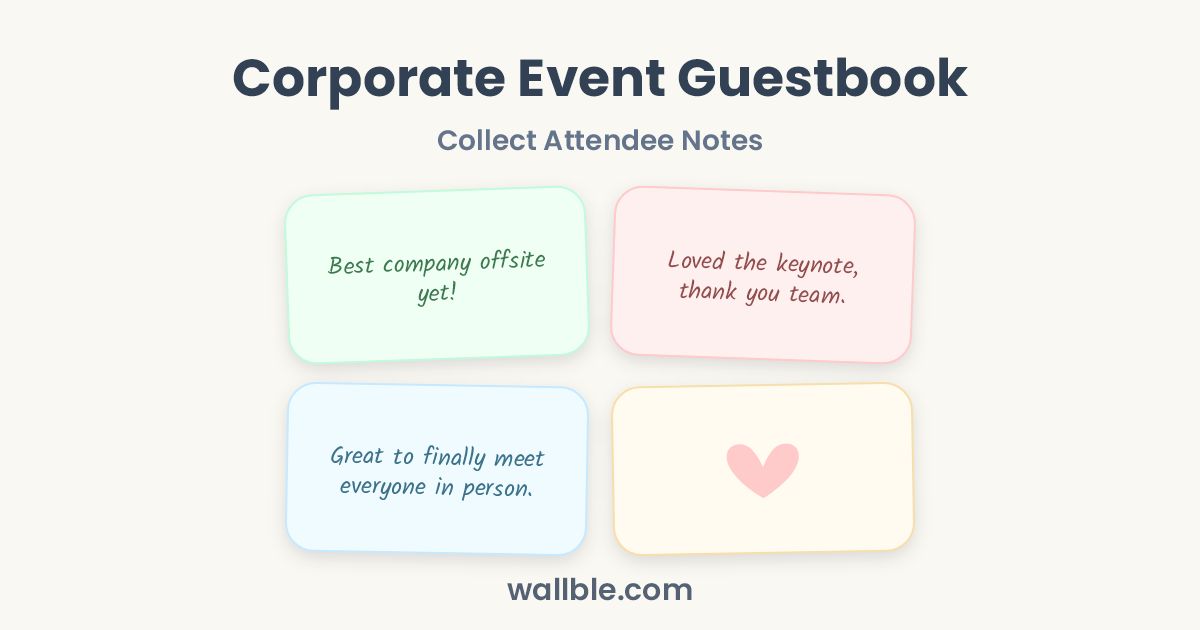 Corporate Event Guestbook: Collect Attendee Notes
