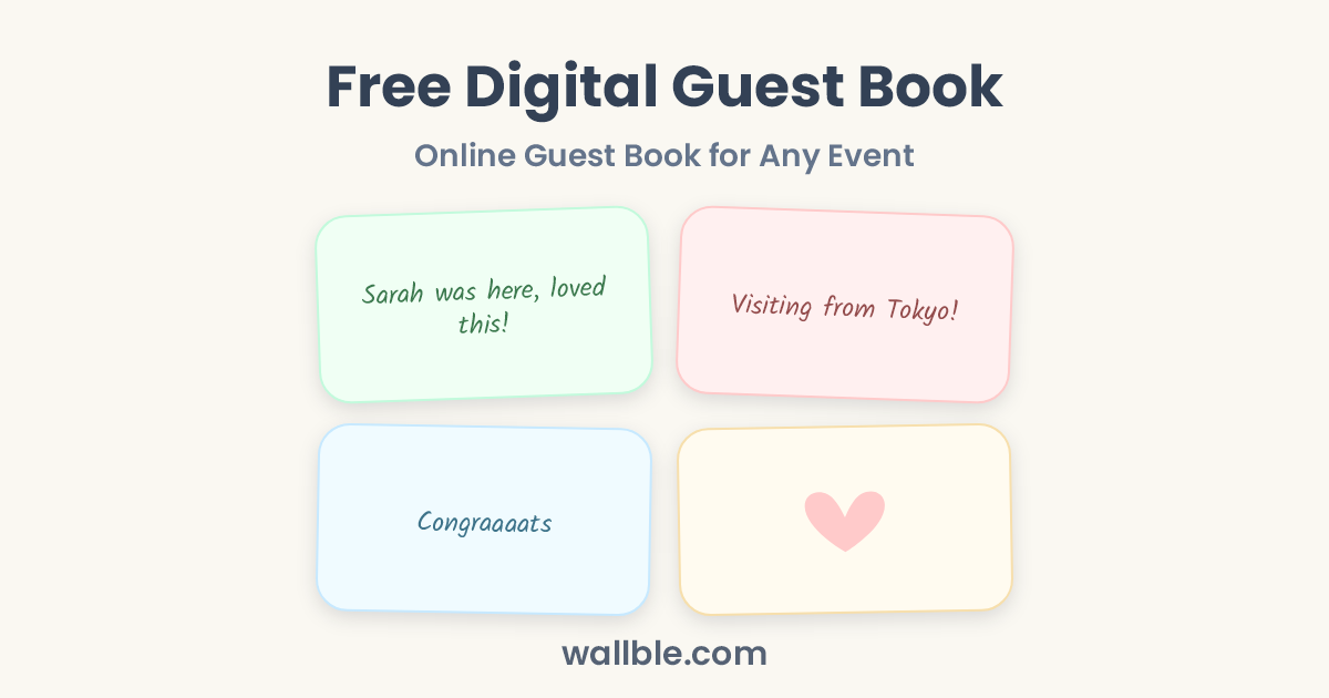 Free Digital Guest Book: Online Guest Book for Any Event