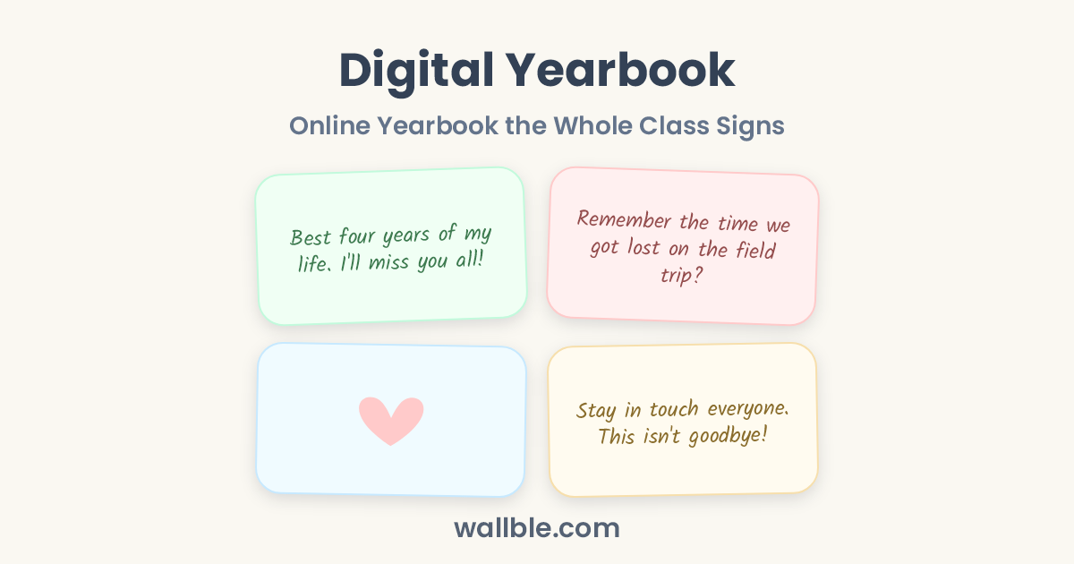 Digital Yearbook: Online Yearbook the Whole Class Signs