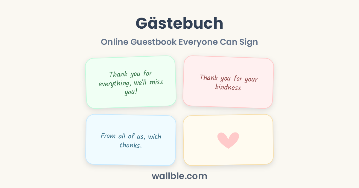 Gästebuch: Online Guestbook Everyone Can Sign