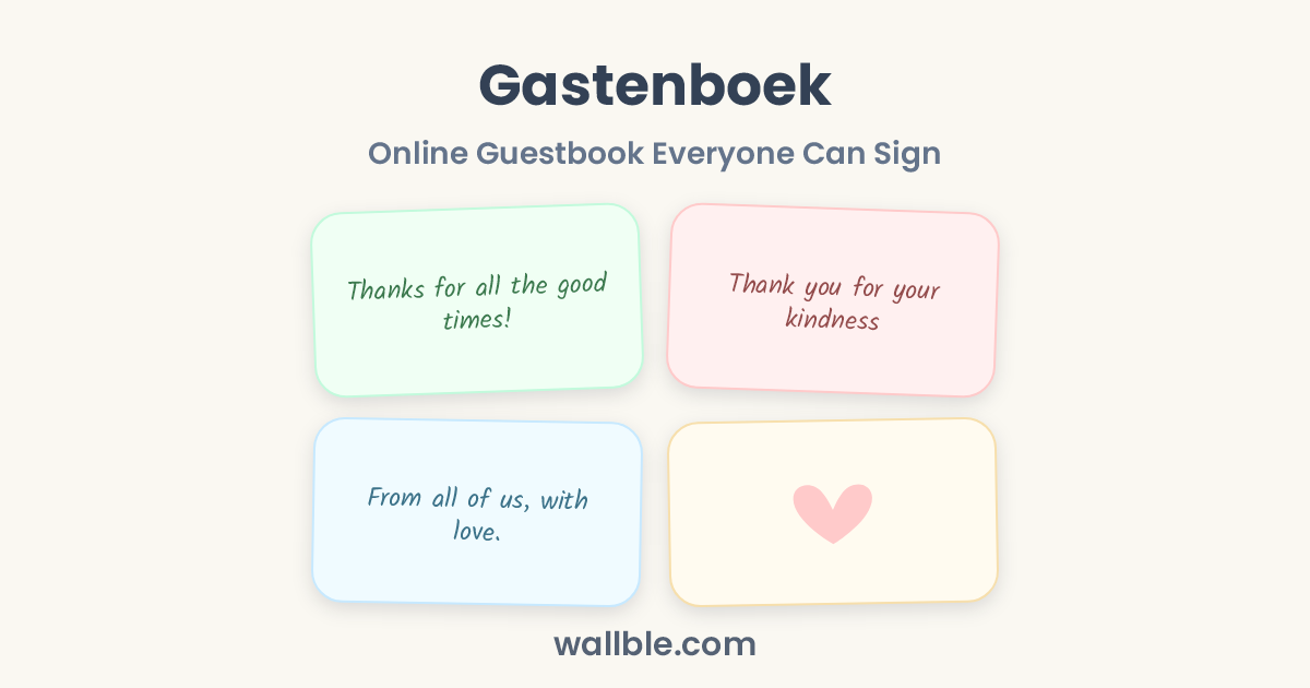 Gastenboek: Online Guestbook Everyone Can Sign