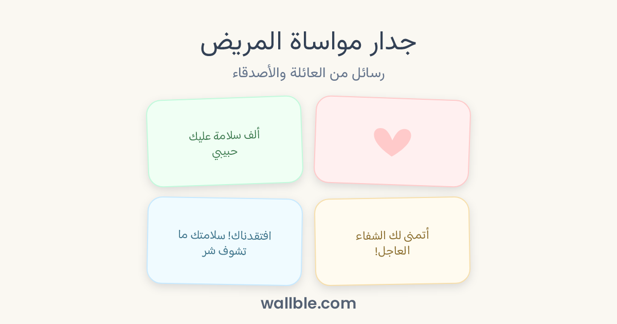 جدار مواساة المريض: رسائل من العائلة والأصدقاء
