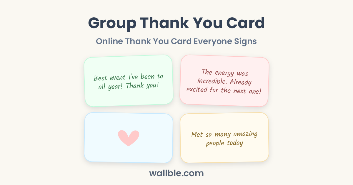 Group Thank You Card: Online Thank You Card Everyone Signs