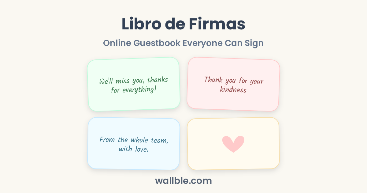 Libro de Firmas: Online Guestbook Everyone Can Sign