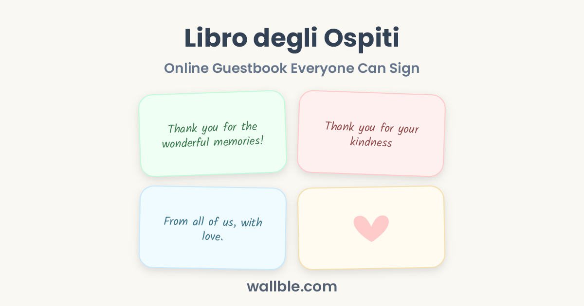 Libro degli Ospiti: Online Guestbook Everyone Can Sign