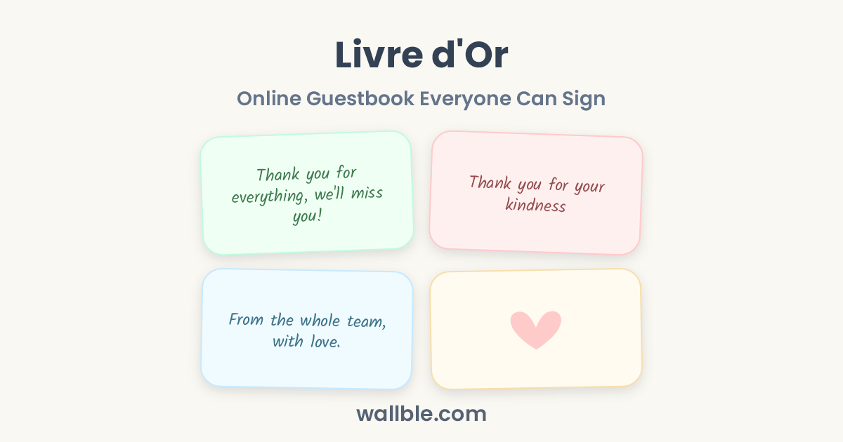 Livre d'Or: Online Guestbook Everyone Can Sign