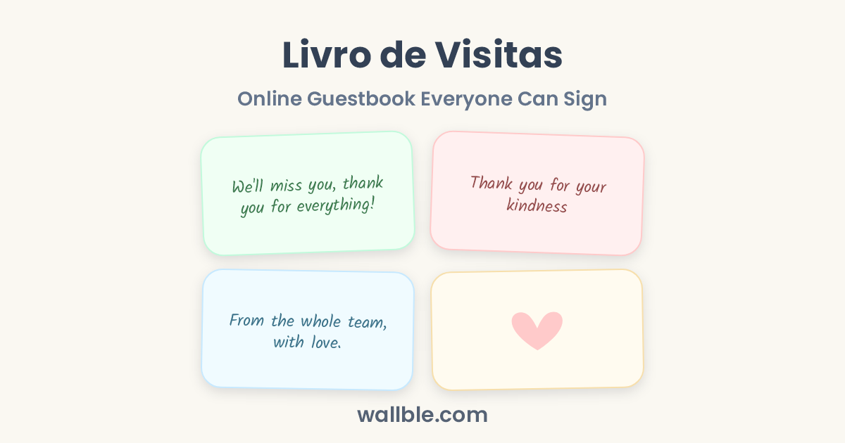 Livro de Visitas: Online Guestbook Everyone Can Sign