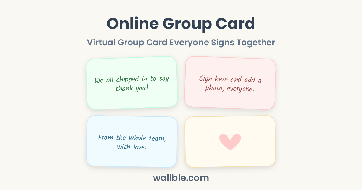 Online Group Card: Virtual Group Card Everyone Signs Together