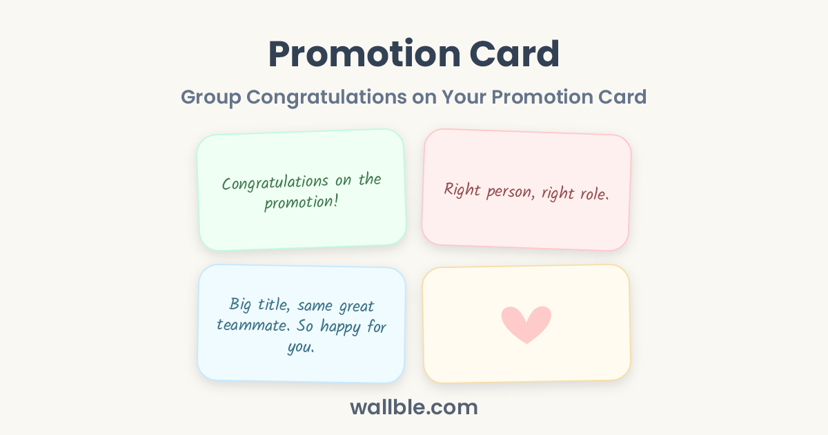 Promotion Card: Group Congratulations on Your Promotion Card